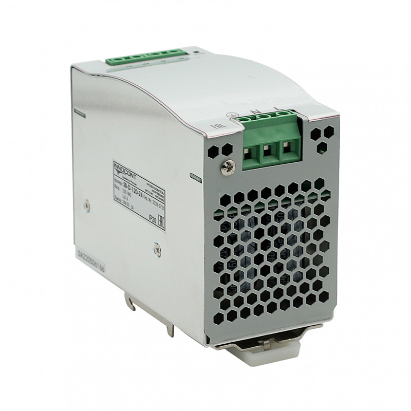 Источник питания INNOCONT на DIN-рейку, -10 +50С, IP20, вход: 220VAC, 1.6А, выход: 120W, 24VDC, 5A, типы защиты: КЗ, перегрузка, перенапряжение SB-D-120-24