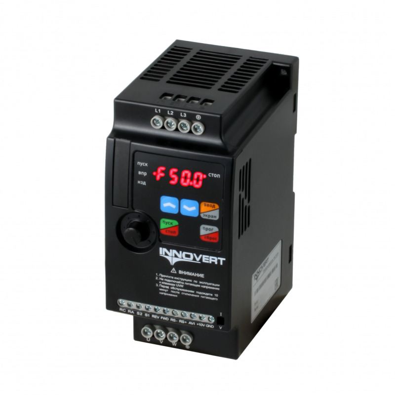 Преобразователь частоты INNOVERT VENT IVD401A43E, 0,4кВт, 380В, 1.5А
