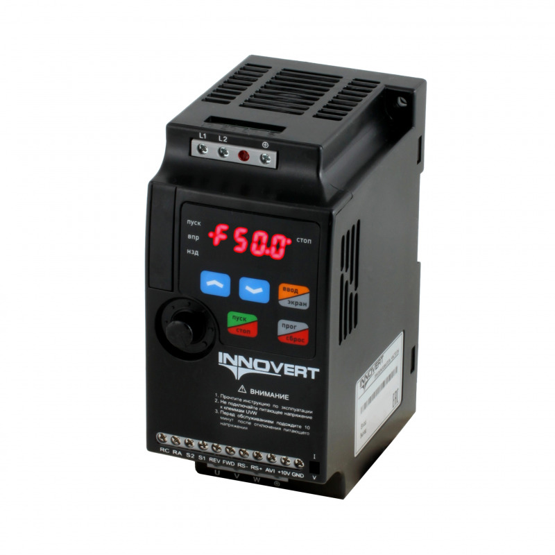 Преобразователь частоты INNOVERT VENT IVD121B21E, 0,12кВт, 220В, 0,8А